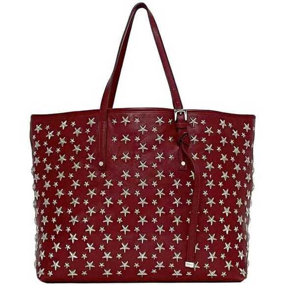 JIMMY CHOO Red Leather Tote Bag - Picture 1 of 11